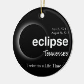 Totale Zonsverduistering 2017 2024 - Tennessee Keramisch Ornament (Links)