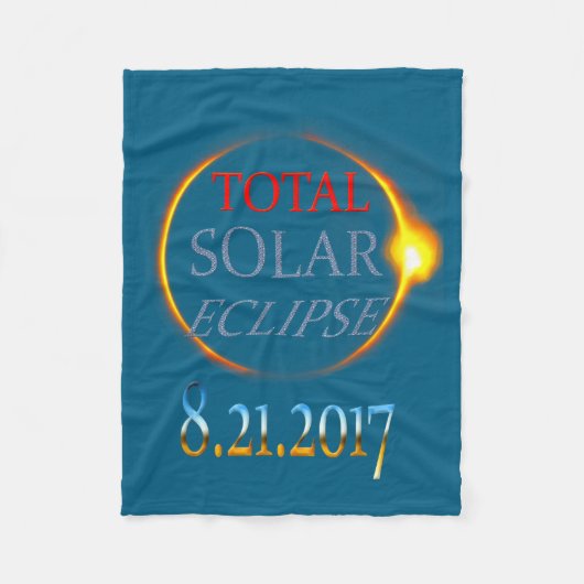 Totale Zonsverduistering 2017 Fleece Deken (Voorkant)