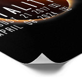 Totale Zonsverduistering 2024 2017 Totaal tweemaal Poster (Hoek)