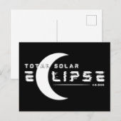 TOTALE ZONSVERDUISTERING 2024 BRIEFKAART (Voorkant / Achterkant)