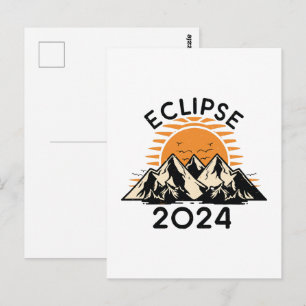 Totale Zonsverduistering 2024 Briefkaart