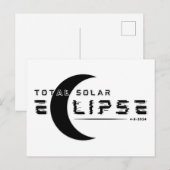 TOTALE ZONSVERDUISTERING 2024 BRIEFKAART (Voorkant / Achterkant)