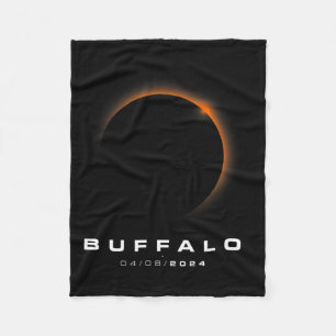 Totale Zonsverduistering 2024 - Buffalo Zonsverdui Fleece Deken