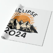Totale Zonsverduistering 2024 Cadeaupapier (Uitgerold)