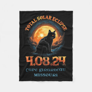 Totale Zonsverduistering 2024 Cape Girardeau Misso Fleece Deken