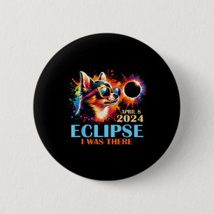 Totale Zonsverduistering 2024 Chihuahua Hond Ik Wa Ronde Button 5,7 Cm