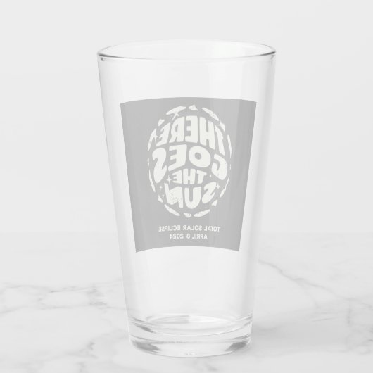 Totale Zonsverduistering 2024 Daar gaat de Zon Glas (Achterkant)