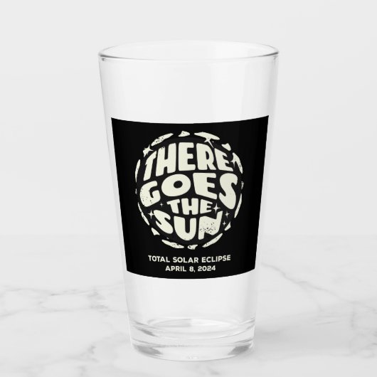 Totale Zonsverduistering 2024 Daar gaat de Zon Glas (Voorkant)