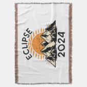 Totale Zonsverduistering 2024 Deken (Voorkant Verticaal)