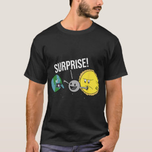 Totale Zonsverduistering 2024 Funny Cartoon Moon C T-shirt