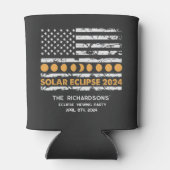 Totale Zonsverduistering 2024 Gepersonaliseerd Pat Blikjeskoeler (Achterkant)