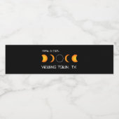 Totale Zonsverduistering 2024 Gepersonaliseerd Sta Waterfles Etiket (Enkel label)