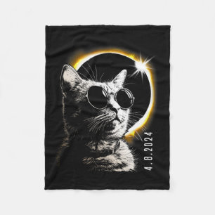 Totale Zonsverduistering 2024 Glazen April 8 Manne Fleece Deken