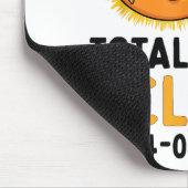 Totale Zonsverduistering 2024 Glazen Grappige Zon Muismat (Hoek)