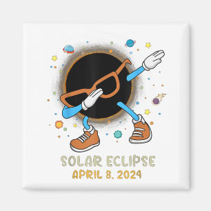 Totale Zonsverduistering 2024 Grappige Dabbing Voo Magneet