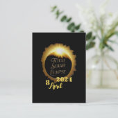 Totale Zonsverduistering 2024 Kijkfeest Briefkaart (Staand voorkant)