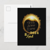 Totale Zonsverduistering 2024 Kijkfeest Briefkaart (Voorkant / Achterkant)