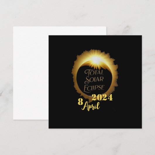 Totale Zonsverduistering 2024 Kijkfeest Kaart (Voorkant / Achterkant)