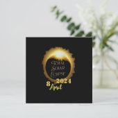 Totale Zonsverduistering 2024 Kijkfeest Kaart (Staand voorkant)