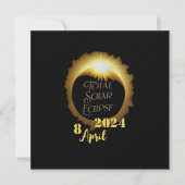 Totale Zonsverduistering 2024 Kijkfeest Kaart (Voorkant)