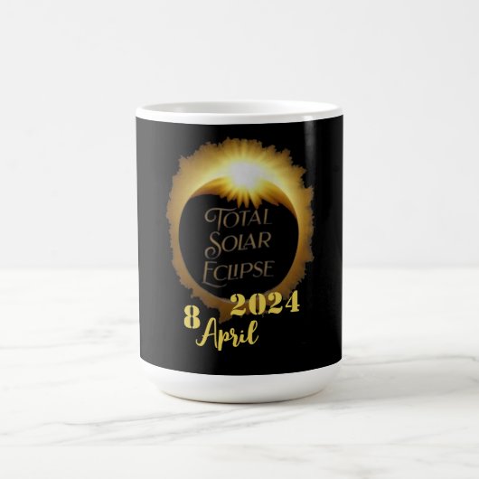 Totale Zonsverduistering 2024 Kijkfeest Koffiemok (Center)