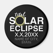 Totale Zonsverduistering - 2024 of aangepaste datu Magneet (Voorkant)