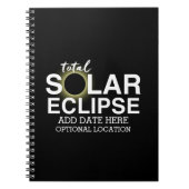 Totale Zonsverduistering - 2024 of aangepaste datu Notitieboek (Voorkant)