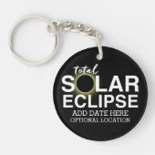 Totale Zonsverduistering - 2024 of aangepaste datu Sleutelhanger (Voorkant)