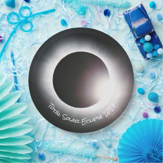 Totale zonsverduistering 2024 papieren bordje (Feest)
