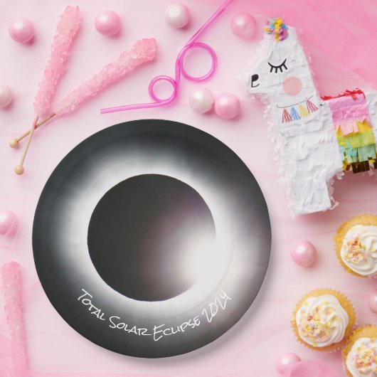 Totale zonsverduistering 2024 papieren bordje (Feest)