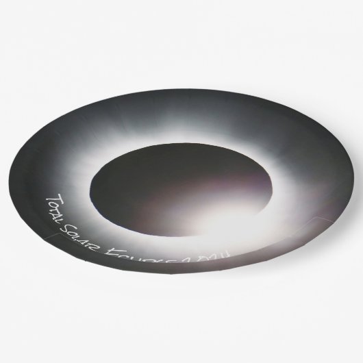Totale zonsverduistering 2024 papieren bordje (Gekanteld)