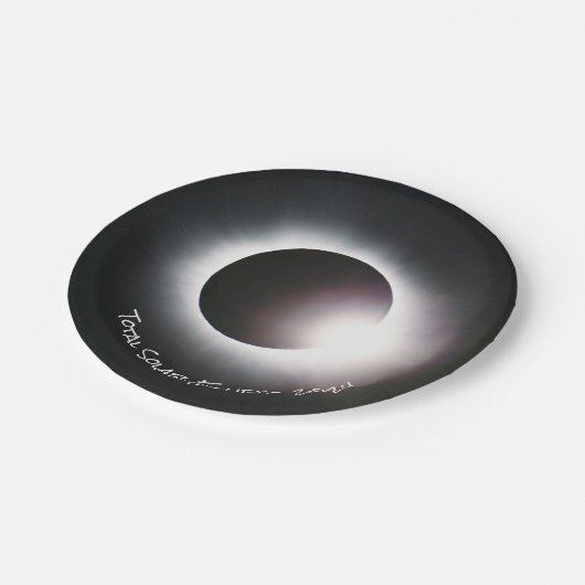 Totale zonsverduistering 2024 papieren bordje (Gekanteld)