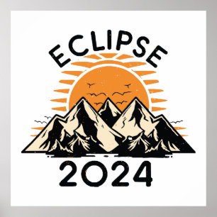 Totale Zonsverduistering 2024 Poster