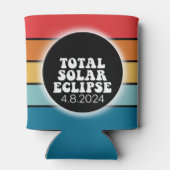 Totale Zonsverduistering - 2024 retro ontwerp Blikjeskoeler (Achterkant)