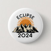Totale Zonsverduistering 2024 Ronde Button 5,7 Cm (Voorkant)