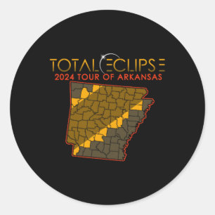Totale Zonsverduistering 2024 Ronde van Arkansas Sticker
