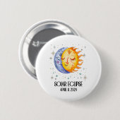 Totale Zonsverduistering 2024 Schattigee Zonsverdu Ronde Button 5,7 Cm (Voorkant /achterkant)