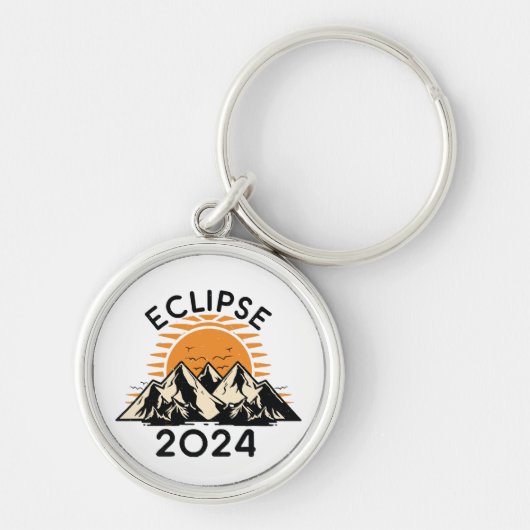 Totale Zonsverduistering 2024 Sleutelhanger (Voorkant)