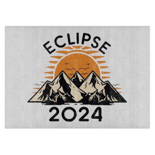 Totale Zonsverduistering 2024 Snijplank (Voorkant)