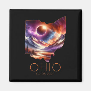 Totale Zonsverduistering 2024 State Ohio Totality  Magneet