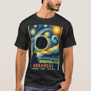 Totale Zonsverduistering 2024 Sterrennacht T-shirt