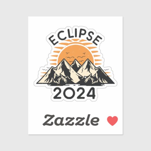 Totale Zonsverduistering 2024 Sticker (Vel)