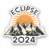Totale Zonsverduistering 2024 Sticker (Voorkant)