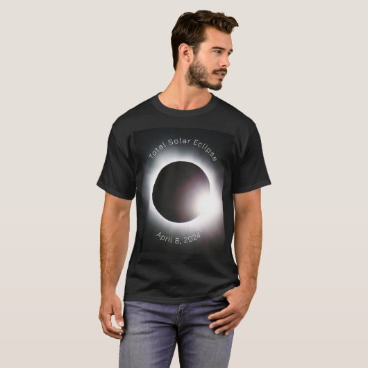 Totale zonsverduistering 2024 t-shirt (Voorkant volledig)
