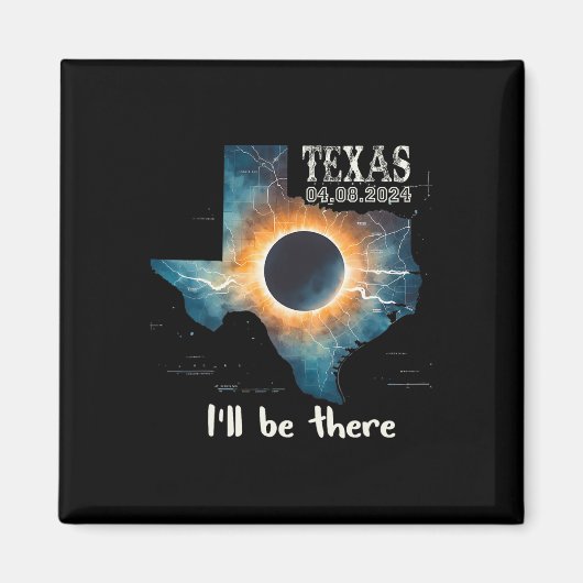 Totale Zonsverduistering 2024 Texas 1 Magneet (Voorkant)