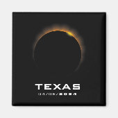 Totale Zonsverduistering 2024 Texas Magneet (Voorkant)