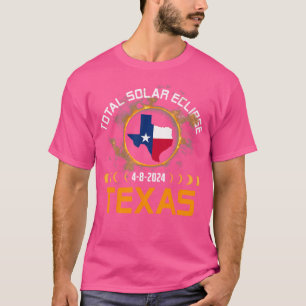 Totale Zonsverduistering 2024 Texas Noord-Amerika T-shirt