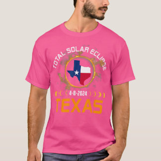 Totale Zonsverduistering 2024 Texas Noord-Amerika  T-shirt