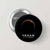 Totale Zonsverduistering 2024 Texas Ronde Button 5,7 Cm (Voorkant /achterkant)