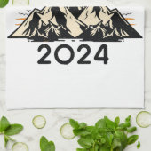 Totale Zonsverduistering 2024 Theedoek (Gevouwen)